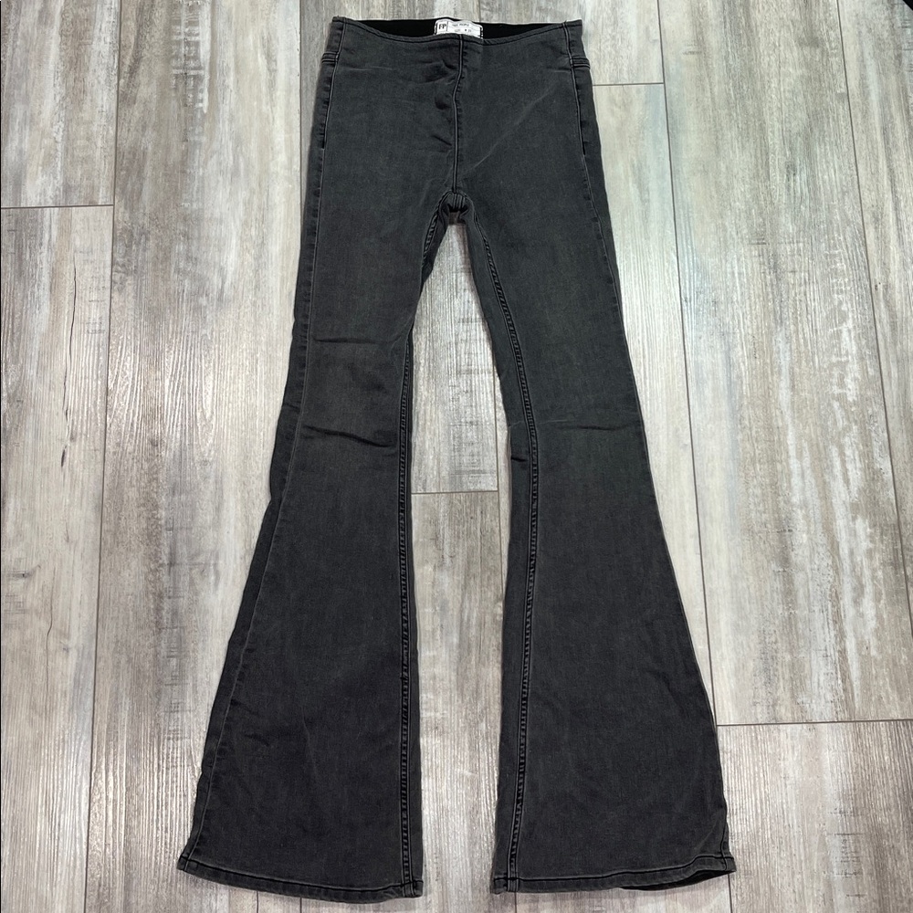 Free People Charcoal Flare Jeans